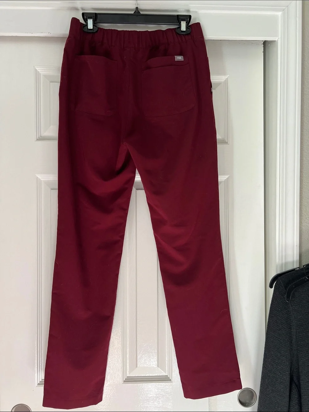FIGS- Men's Technical Collection Burgundy Pant Button and Zip closure